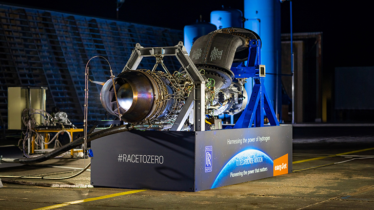 Partnering with easyJet to ground test hydrogen on a modified AE2100 engine